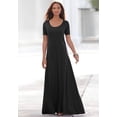 thumbnail image 2 of Jessica London Women's Plus Size Petite Stretch Cotton T-Shirt Maxi Dress, 2 of 2