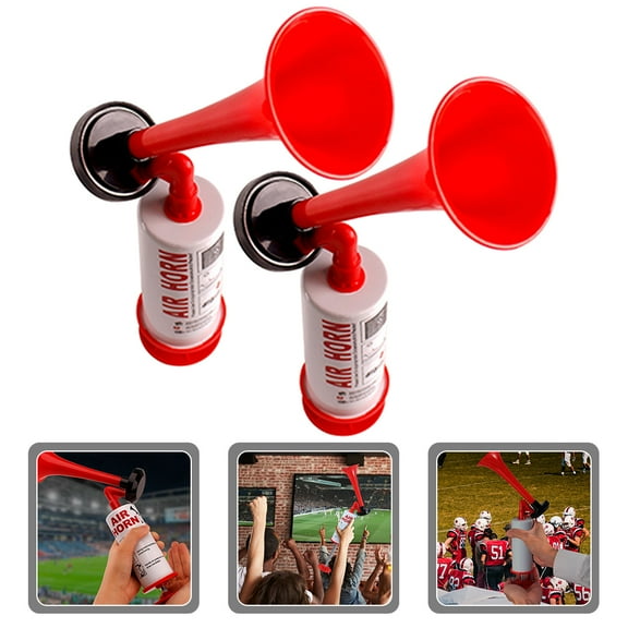USHOBE 2Set Air Horn for Birthday Party and Carnival with Multi Color and Portable Design in 13.5x6Cm Size