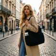 thumbnail image 2 of Corduroy Tote Bag for Women,Large Capacity Cute Tote Bags With 6 Pockets,Crossbody Shoulder Handbag for Work Travel Gym, 2 of 6