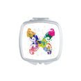 thumbnail image 1 of Miroir Graffiti Coloré avec Motif Floral Portable Compact de Poche Maquillage Double Face en Verre, 1 of 3