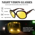 thumbnail image 4 of Joopin Night Vision Glasses Womens Trendy Oversized Large Night Driving Yellow Lens Glasses Ladies UV Protective Big Sunnies Shades (Yellow), 4 of 6