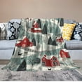 thumbnail image 6 of Country Winter Scene with Red Barn Blanket Xmas Merry Christmas Throw Blankets 50"x60" Soft Flannel Cozy Blankets for Couch Bed Decor Birthday Gift Cozy & Warm Plush Throw Blanket Holiday, 6 of 6