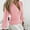 Pink, variant on SNKSDGM Women's Plus Casual Easter Shirts Womens Tops Dressy Blouses Plus Size Women's Long Sleeved V Neck Printed Shirt Autumn/Winter Solid Color Fashion Blouse Women's Tops 3/4 Sleeve