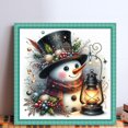 thumbnail image 2 of Kit Punto Cruz Con Muñeco Nieve Hilo Algodón Ecológico Bordado 18CT 30x30cm, 2 of 9