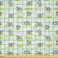thumbnail image 2 of Ambesonne Cartoon Fabric by the Yard Microfiber, Sheep with Clouds, 10 Yards, Lavender, 2 of 2