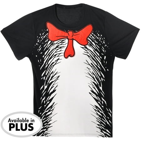 Cat in the Hat T-Shirt for Adults, Dr. Seuss Costume Accessories, Small/Medium