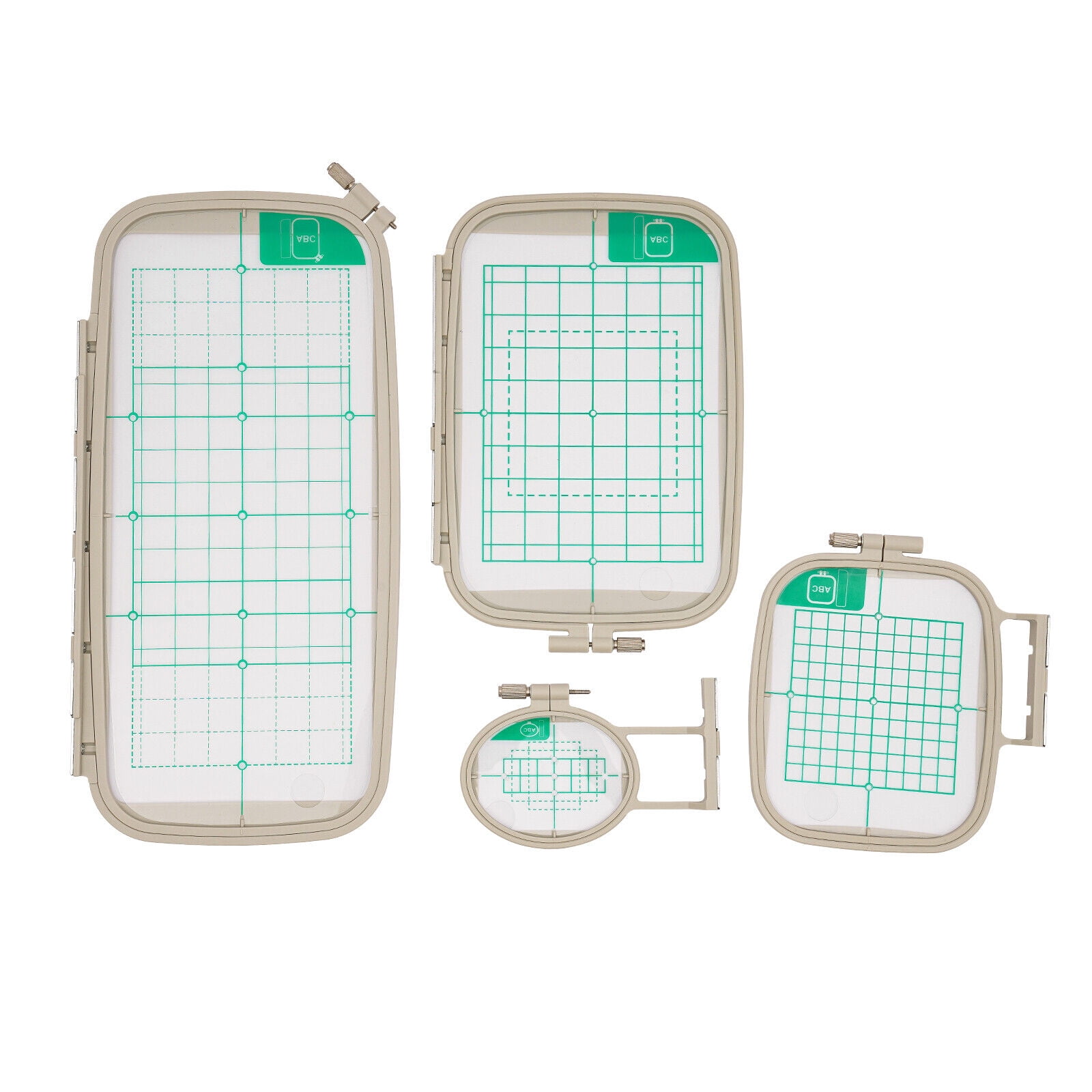 Set of 4 for Brother PE770 PE700 PE700II PE780D PE800 Machine Embroidery Hoops