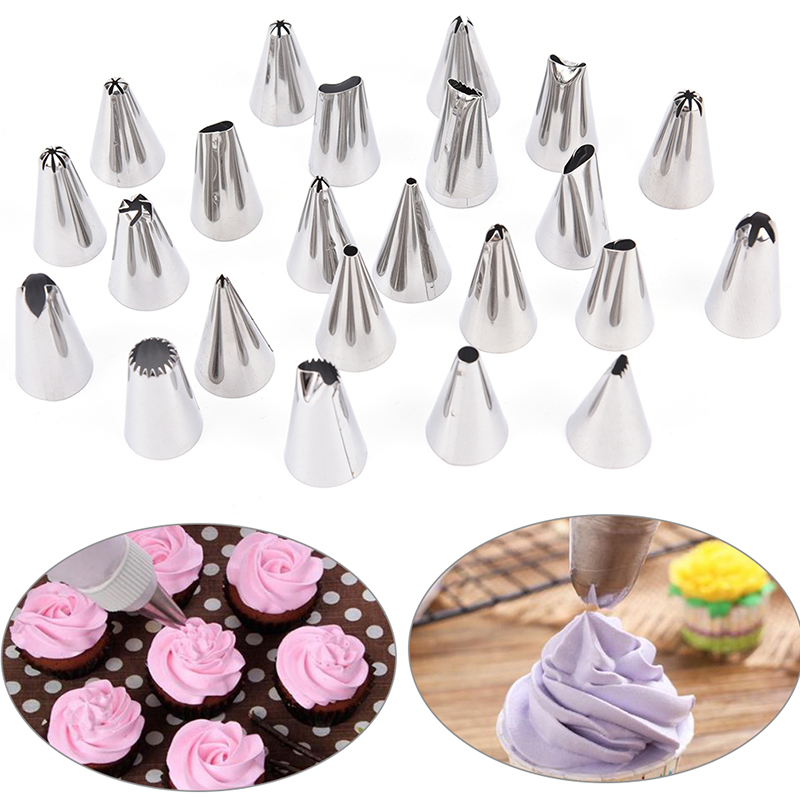 A Wise Choice Cake Decorating Set 24pcs Icing Piping Nozzles Tips Set Bakeware Baking Decorating