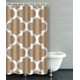 thumbnail image 1 of Cortina de ducha ABPHQTO Marrón Camel Quatrefoil Marroquí 90x180 cm, 1 of 4