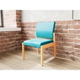 thumbnail image 5 of Pemberly Row Waiting Reception Armless Guest Chair Wood Frame in Teal, 5 of 5