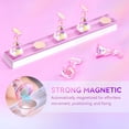 thumbnail image 5 of RAGUPEL Press on Nails Stand: Clear and Pink Nail Holder for Painting Nails,Stands for Art Display Practice,Magnetic Clear Glitter Flower Fake Holders with Reusable Adhesive Putty for Home Salon Diy, 5 of 7
