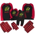 thumbnail image 1 of Conjuntos de pijamas navideños familiares a juego Grinch 2024, pijama de Grinch con parte superior y pantalones de pijama a cuadros, pijama de Grinch para niños y adultos para la familia, Hombres XXL, 1 of 3