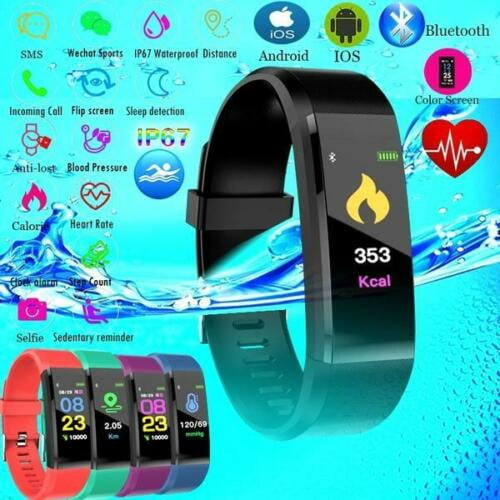 Montre Intelligente Tracker Fitness Fitbit Bluetooth Étape Caolorie Sport Android iOS &us