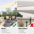 thumbnail image 2 of Yescom 2 Pack 20 Ft 97% UV Block Triangle Sun Shade Sail Canopy Cover Net Outdoor Patio, 2 of 10