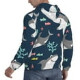 thumbnail image 3 of Bingfone Friendly Smiling Sharks Men'S Drawstring Hoodie Long Sleeve Pocket Sweatshirts-Xx-Large, 3 of 9