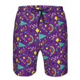 thumbnail image 3 of Balery Retro 80s Style Traje de Baño Estilo Hawaiano para Hombre, Shorts de Secado Rápido con Bolsillos-Large, 3 of 6