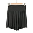 thumbnail image 4 of QQAMB Shorts for Women Modal Soft Lounge High Waist Solid Color Casual Sleepwear Cozy Pajama Bottom Shorts Dark Gray XL, 4 of 4