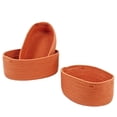 thumbnail image 2 of Truu Design Set of 3 Oblong Cotton Rope Orange Baskets, 2 of 5