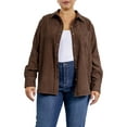 thumbnail image 3 of RealSize Women's Plus Size Corduroy Shacket, 3 of 7