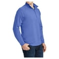 thumbnail image 4 of Mens Sport Wick Stretch 1/2 Zip Polyester/Spandex Pullover True Royal Heather S, 4 of 7