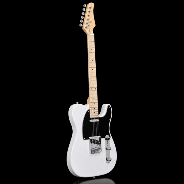 Maple Fingerboard Electric Guitar SS Pickup, White