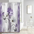 thumbnail image 2 of Rustic Farmhouse Shower Curtain, Farm Teal Daisy Floral Flowers and Butterfly on Country Wooden Shower Curtain for Bathroom, Turquoise Blue Bathroom Shower Curtains with 6PCS Hooks, 36X72IN, 2 of 6