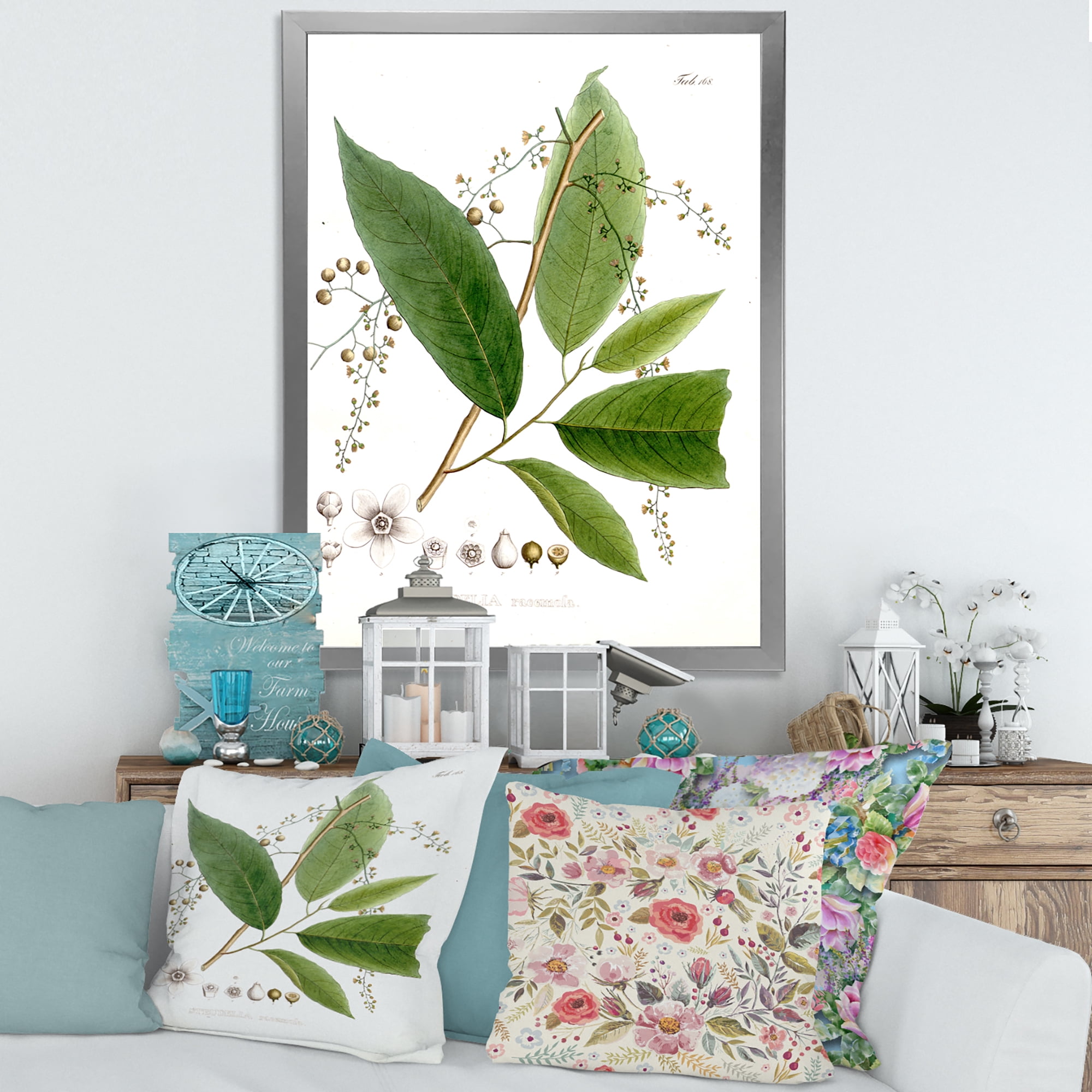 Designart 'Ancient Brazilian Plant I' Traditional Framed Art Print