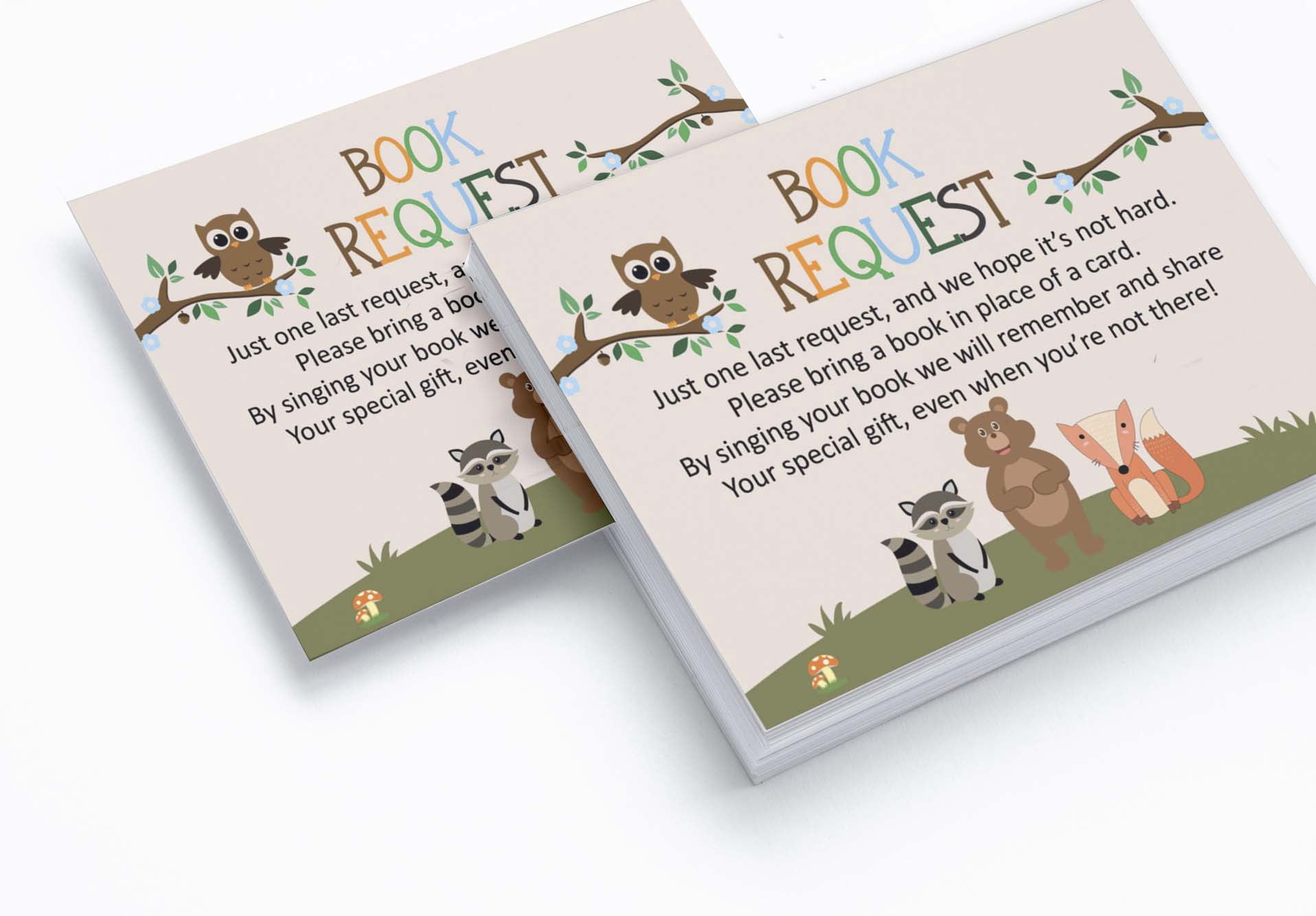 Inkdotpot 30 Books For Baby Shower Request Cards Bring A Book Instead Of A Card Jungle Animals Gender Neutral Baby Shower Invitations Inserts Games