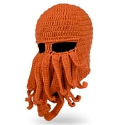 Beard Hat Beanie Hat Knit Hat Winter Warm Octopus Hat Windproof Funny for Men & Women