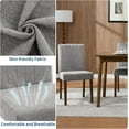 thumbnail image 3 of Dining Chairs Set of 4/6 - Upholstered Tufted Parsons Chairs with Wood Legs, Padded Seat Kitchen & Living Room Accent Chairs (Velvet Fabric）, 3 of 7
