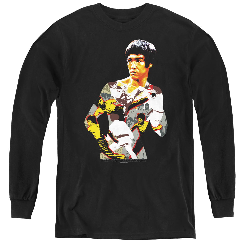 Bruce Lee Body of Action Youth Long Sleeve T Shirt 