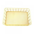 thumbnail image 1 of Iron Storage Basket Makeup Small Things Organizer Storage Holder Desktop Decor Iron Box Gold, 1 of 5