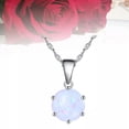 thumbnail image 5 of HOOUN Opal Necklace Oval Design Necklaces Romantic Pendant, 5 of 9