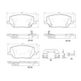 thumbnail image 3 of Brembo OE Front Premium NAO Ceramic Brake Pads for 2015-2016 Jeep Renegade, 2016 Fiat 500X, 2016-2017 Jeep Compass, 3 of 3