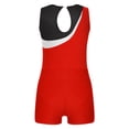 thumbnail image 4 of iiniim Loloda Kids Girls Sleeveless Shiny Diamond 2Pcs Gymnastics Leotard with Shorts Dancewear 6-16 Red 6, 4 of 7