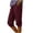 Red, variant on Twczz Womens Faux Denim Capris with Pockets- Casual Summer Stretch Elastic Waist Slim Leg Pants Blue Size XL