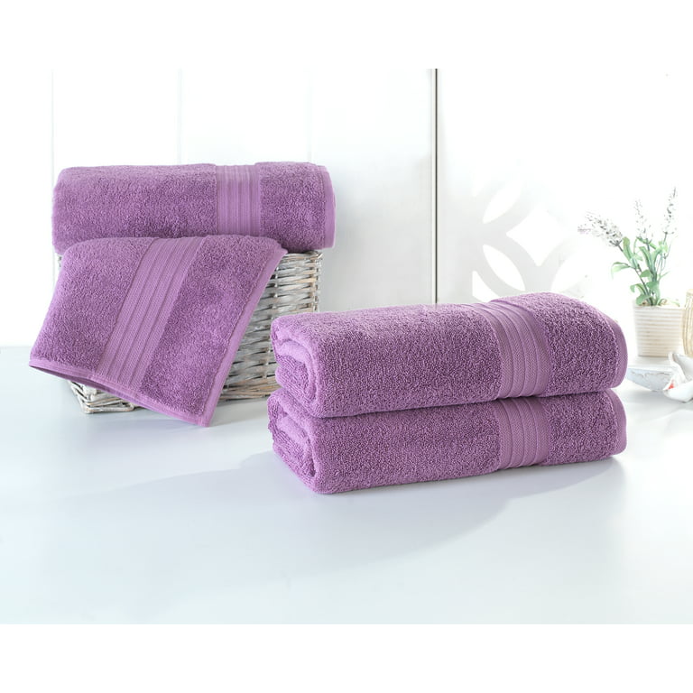 Qute Home White Bath Towels - Set of 4 - Bosporus Collection Bath