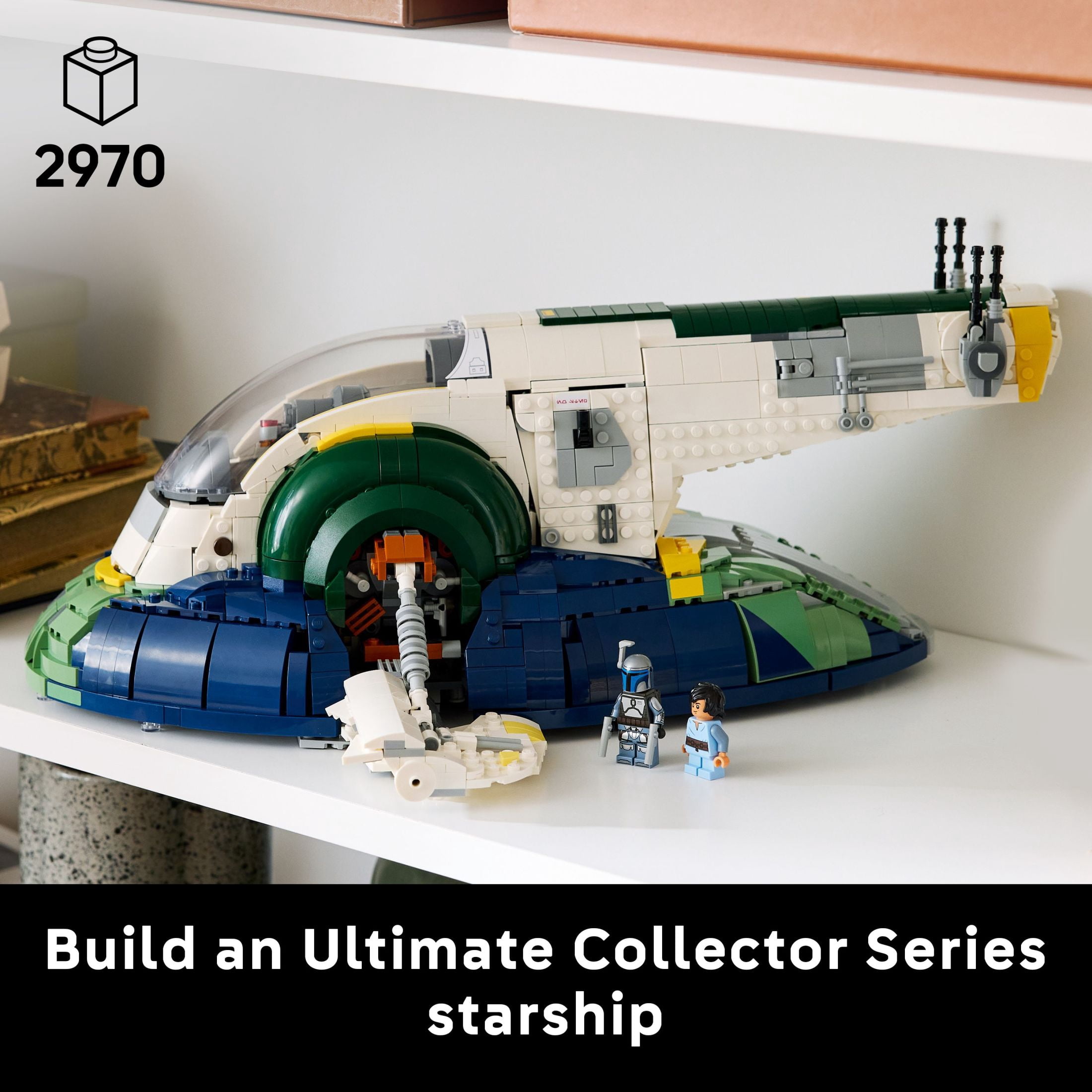 LEGO Star Wars Jango Fett’s Firespray-Class Starship Building Set for Adults - Attack of the Clones Collectible Model Kit and Room Decor - DIY Gift Idea for Men, Women, & Any Fans, Ages 18+ - 75409