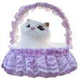 thumbnail image 4 of Poupée Chat Jouet Adorable : Poupée Animal Simulation Chaton Réaliste avec Panier, 4 of 7