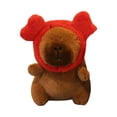 thumbnail image 2 of Carpincho de peluche, colgante de bolso de carpincho, colgante de carpincho coleccionable de dibujos animados para familia, adultos, niños, niñas, sombrero de cangrejo, 2 of 8