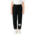 thumbnail image 3 of EnJoCho Toddler Girls Leggings Ribbed Elastic Waist Cute Bow Stretchy Slim Trousers Suitable For Dance Sports Preppy Style School Unifor𝗆 Indoor Casual Bottoms, 3 of 5