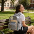 thumbnail image 1 of Clear Backpack PVC 41cm, Large Capacity Security Friendly for Concert Games, Multi Compartment A4 Laptop Fit, Waterproof Easy Clean and Student Travel Commute Versatile, 1 of 6