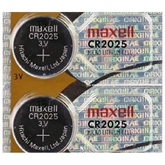 2 MAXELL CR2025 3 Volt Lithium Batteries (2 Batteries) Hologram Package EXP: 2020