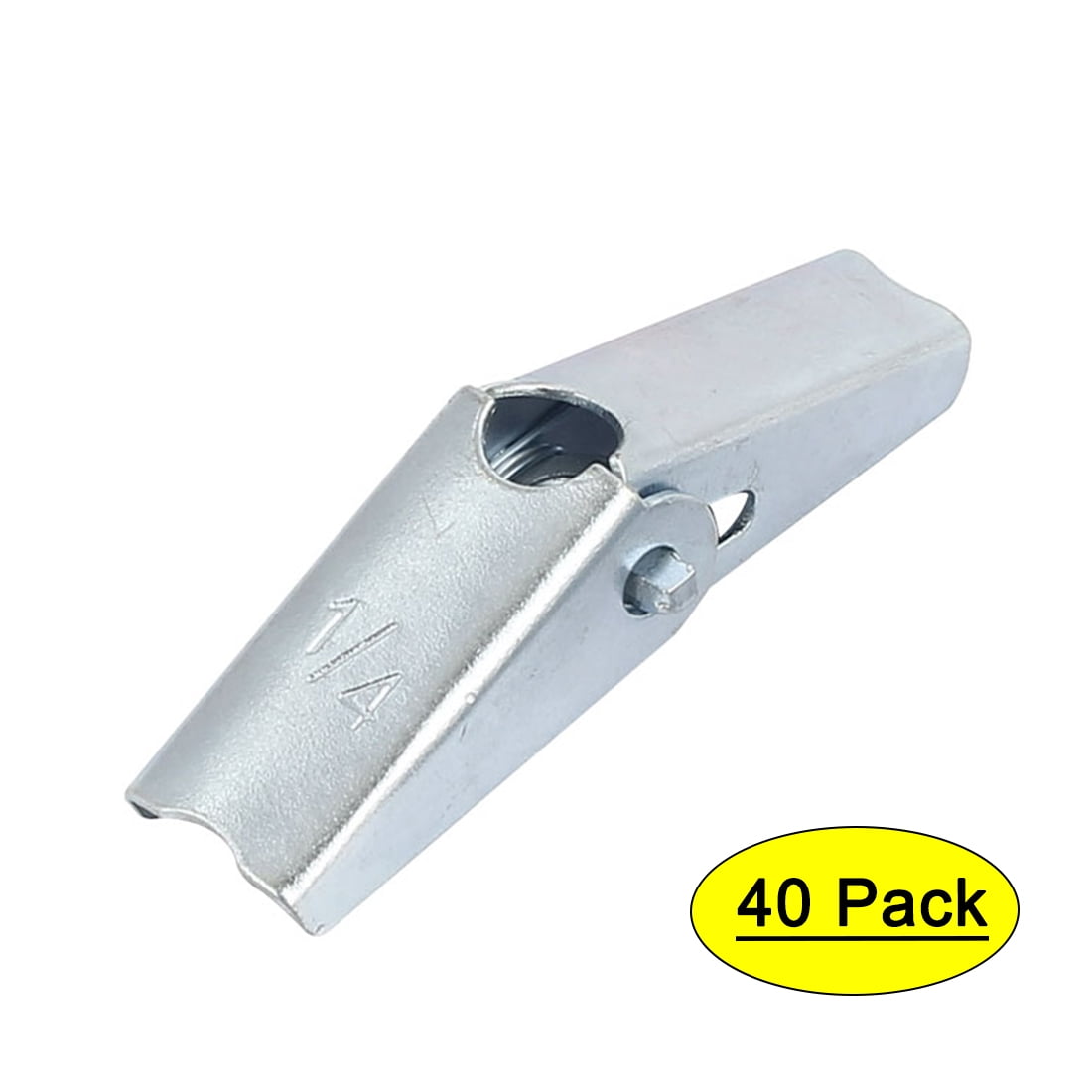 1/4" Dia Female Thread Spring Loaded Hollow Wall Anchor Toggle Wing Nut