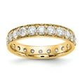 thumbnail image 2 of 14k Yellow Gold Round Diamond Vintage Eternity Wedding Band Anniversary Ring Size 5.5 - 2 Ct., 2 of 5