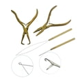 thumbnail image 3 of Professional Hair Extension Tools Kit, Hair Extensions Remover Pliers, Micro Links Beads Hair Pulling Hook & Microbead Ring Loop Tool Stainless Steel Hair Supplies Packed in Soft Case, 3 of 5