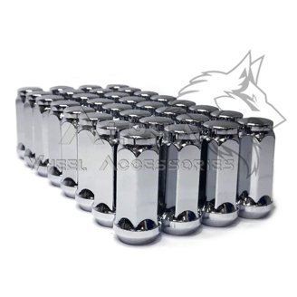 SUCOSO M14x1.5 Lug Nuts,32pcs 14x1.5 Chrome Wheel Nuts With Socket