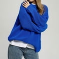 thumbnail image 4 of Sweaters for Women 2025 Long Sleeve Crewneck Loose Fit Drop Shoulder Knitted Jumper Top Womens Pullover Sweaters, 4 of 8
