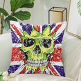 thumbnail image 2 of MKHERT England Flag Skull Throw Pillowcase Pillow Cover Cushion Couver 18x18 inch, 2 of 2