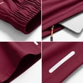 thumbnail image 4 of Mens Casual Shorts Lightweight Quick Dry Athletic Training Running Shorts Elastic Waist Drawstring Breathable Summer Beach Travel Shorts Wine 3XL, 4 of 5